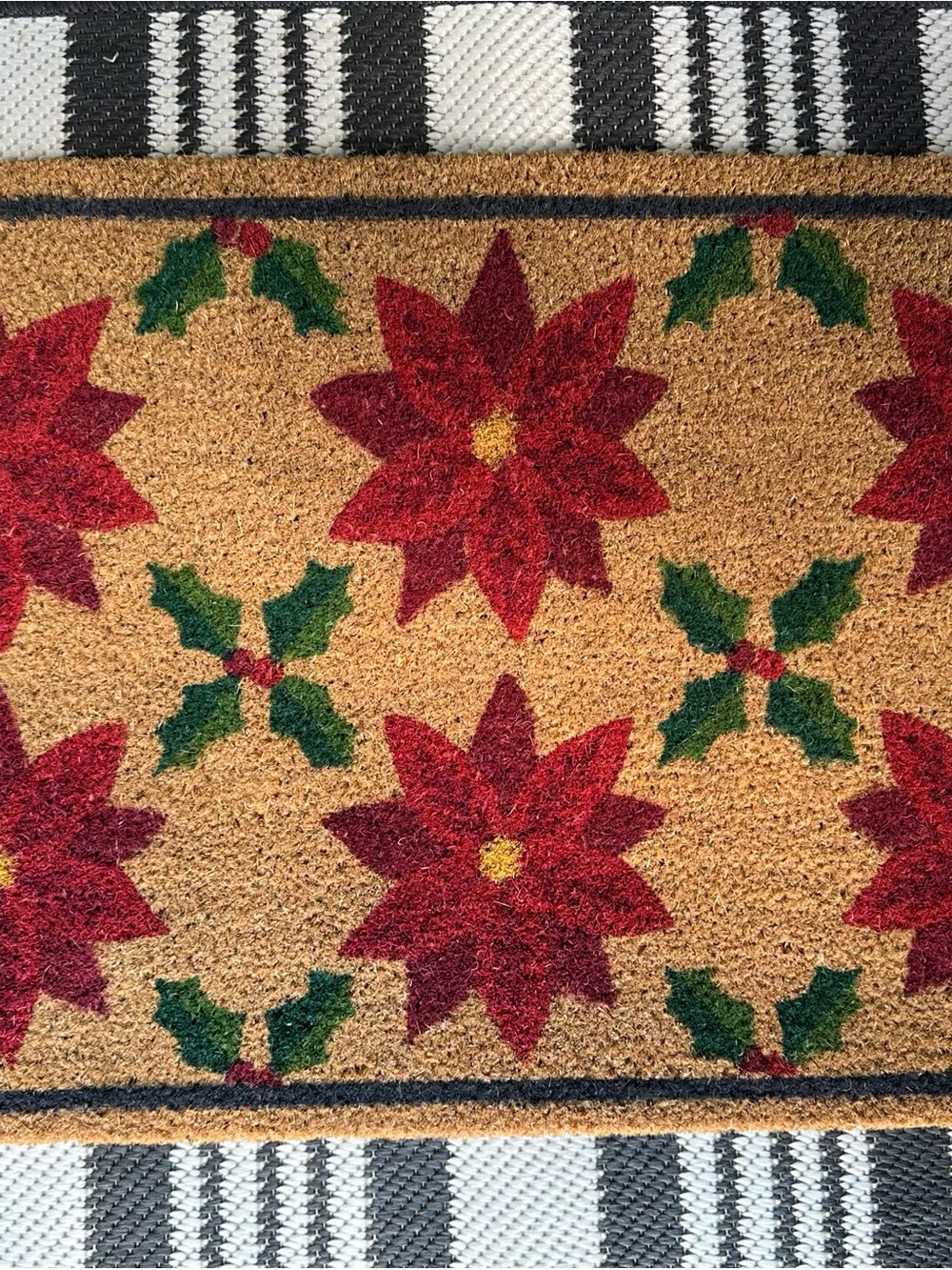 Morrison 2 piece layered rug set - Poinsettia